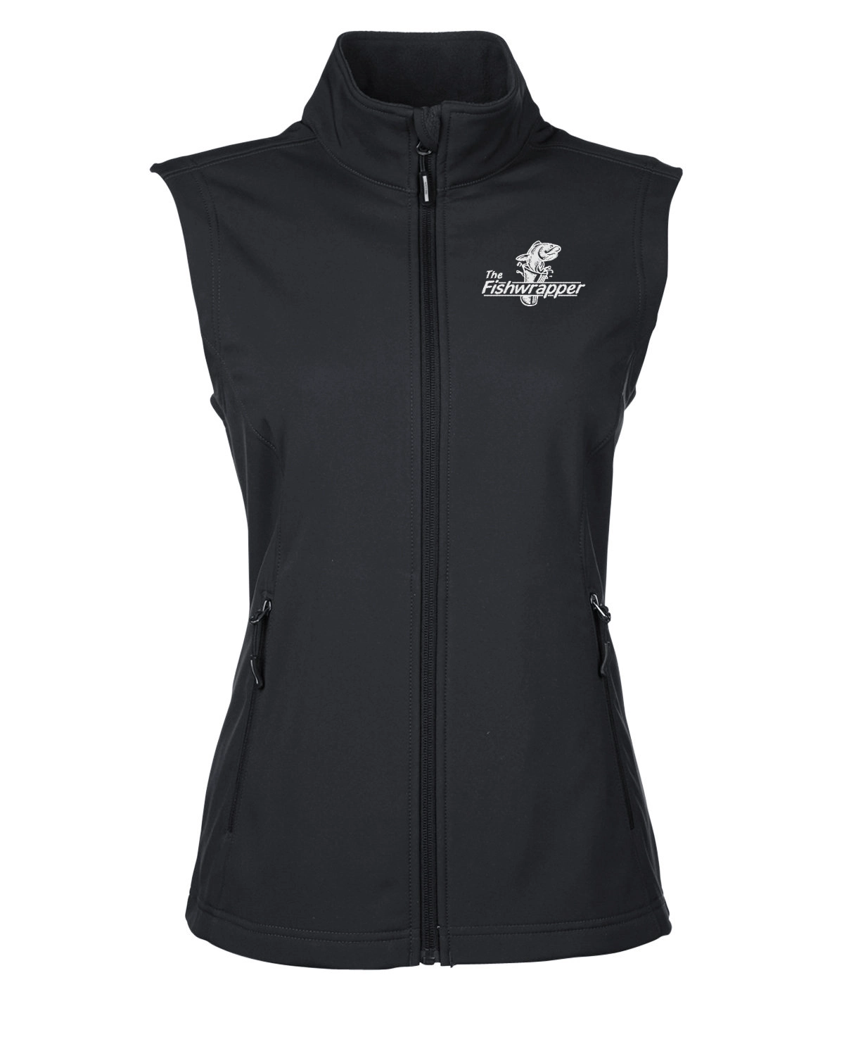 Variant Image for CE701W  - CORE365 Ladies' Cruise Two-Layer Fleece Bonded Soft Shell Vest - FW - 1 Color White - Website Little Mountain Printing
