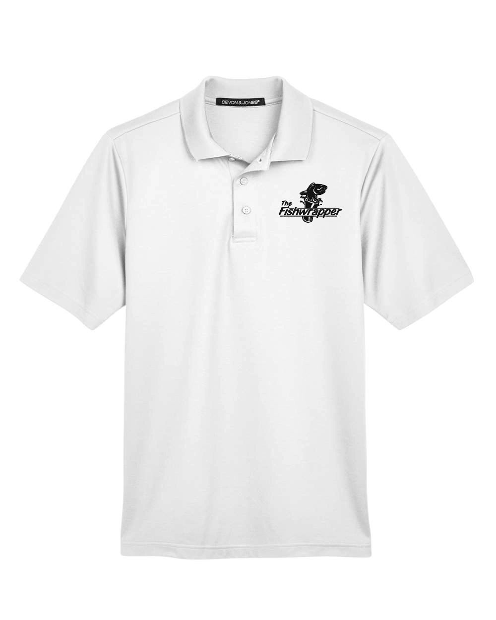 Variant Image for DG20 - Devon & Jones Men's CrownLux Performance® Plaited Polo - FW - 1 Color Black - Website Little Mountain Printing