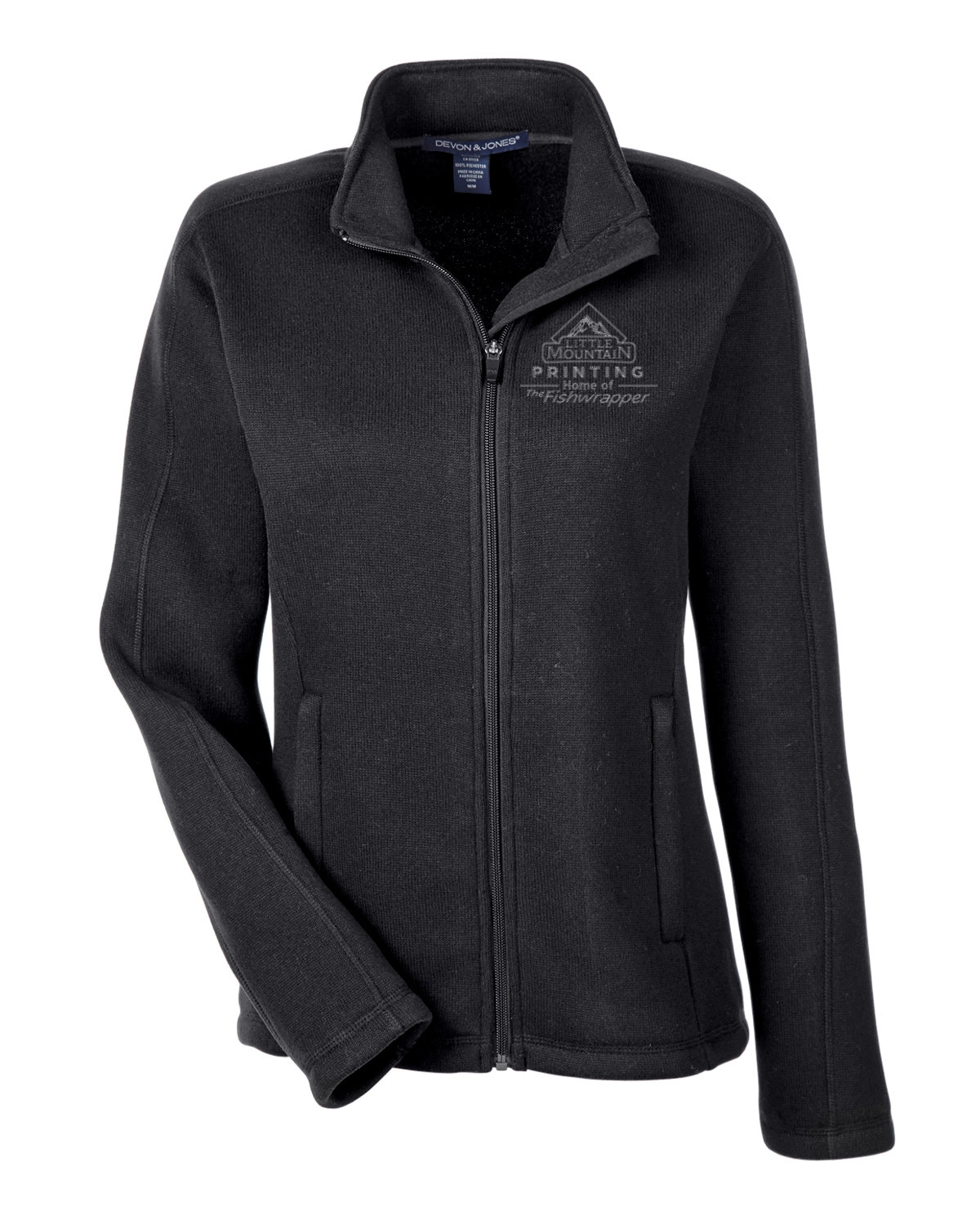Variant Image for DG793W  - Devon & Jones Ladies' Bristol Full-Zip Sweater Fleece Jacket - LMP - 1 Color - Tone on Tone - Website Little Mountain Printing
