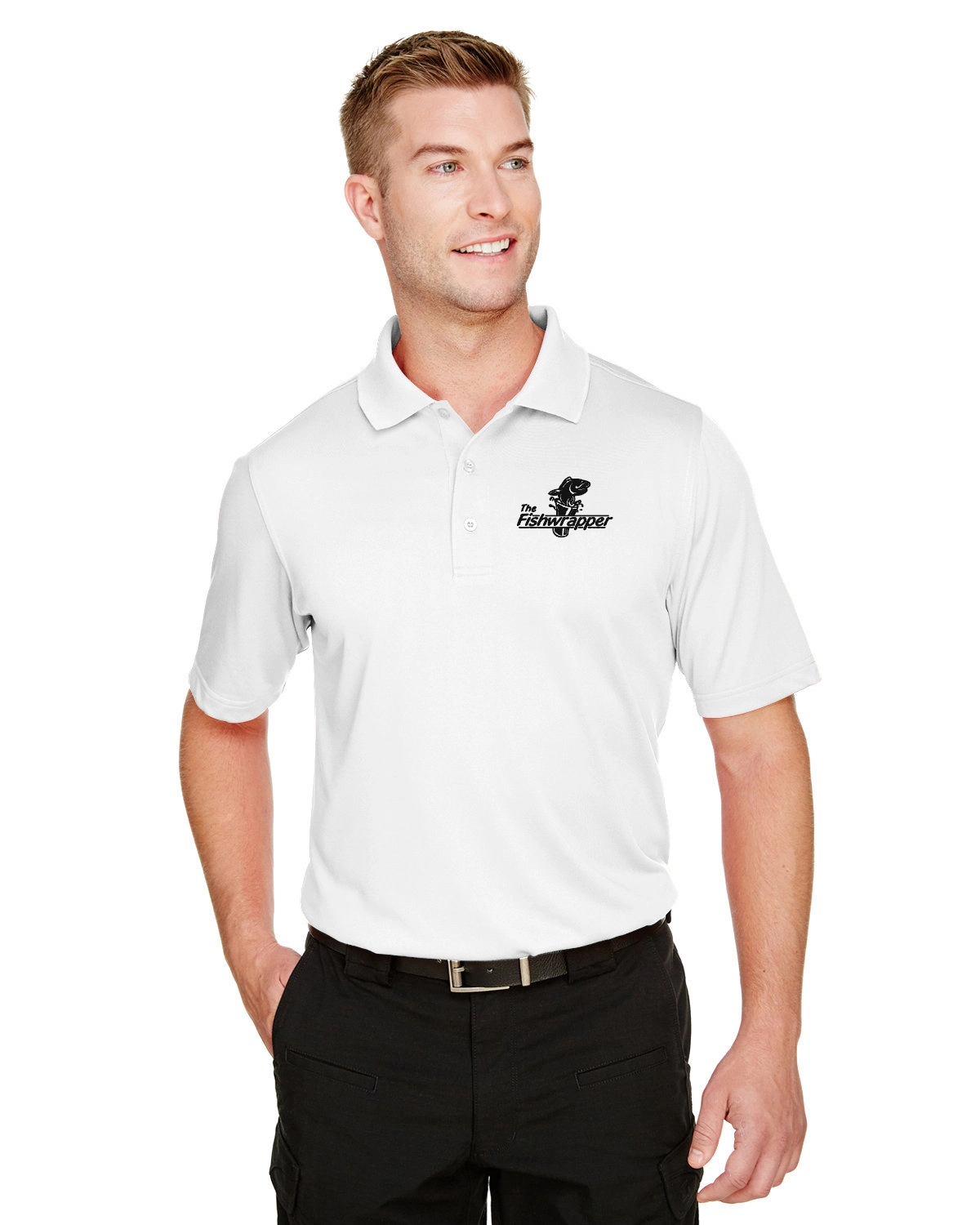 Variant Image for M348 -  Harriton Men's Advantage Snag Protection Plus Polo - FW - 1 Color Black - Website Little Mountain Printing