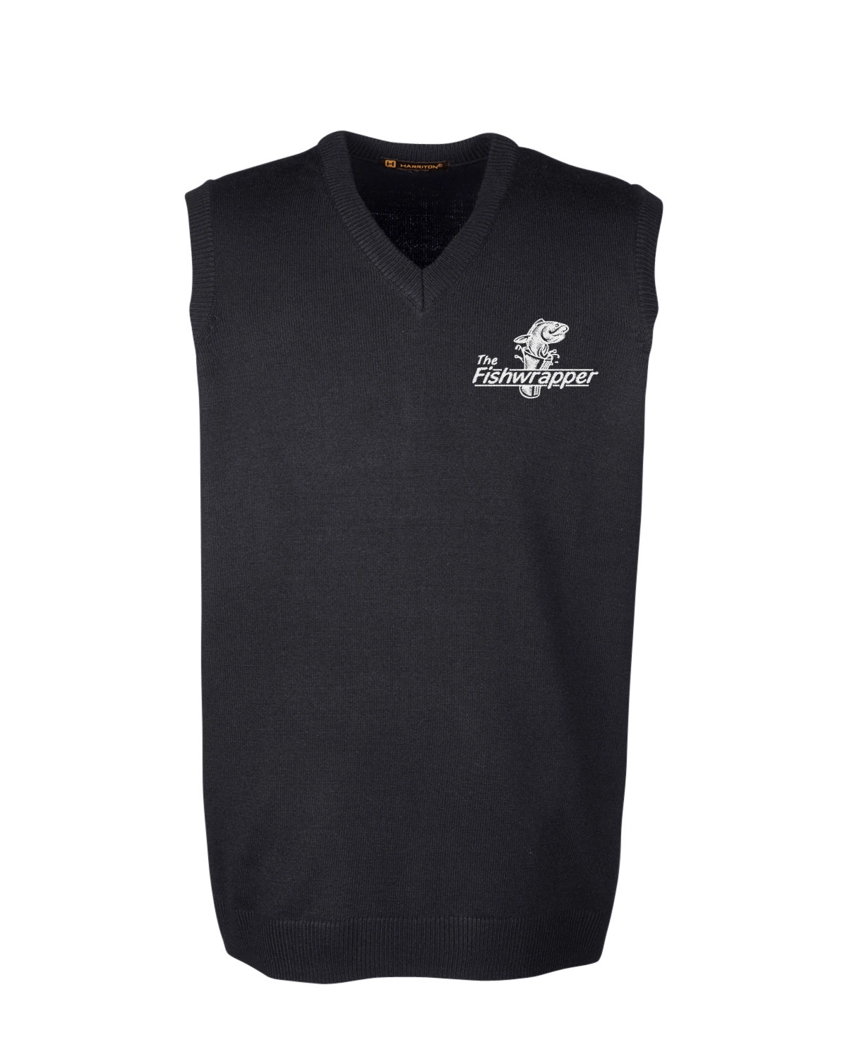 Variant Image for M415 - Harriton Men's Pilbloc™ V-Neck Sweater Vest - FW - 1 Color White - Website Little Mountain Printing