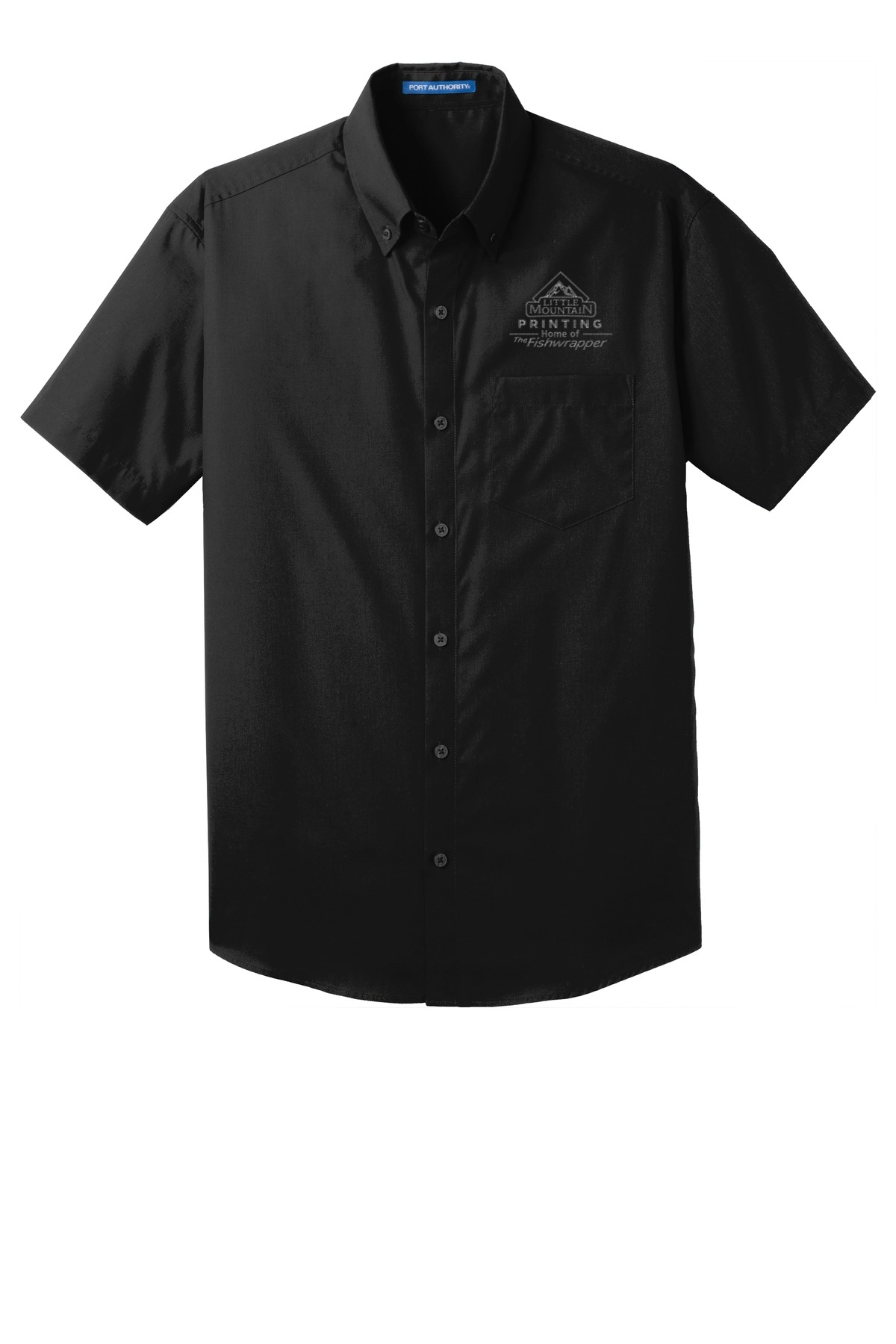Variant Image for W101 - Port Authority® Short Sleeve Carefree Poplin Shirt - LMP - 1 Color - Tone on Tone - Website Little Mountain Printing