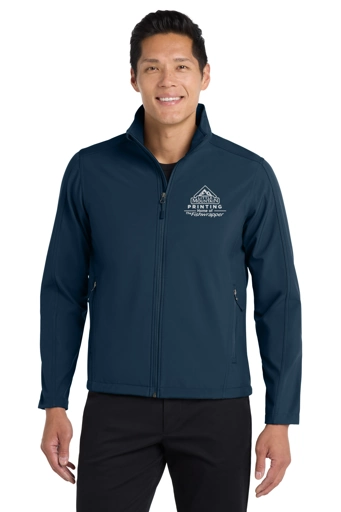 Variant Image for TLJ317 - Port Authority® Tall Core Soft Shell Jacket - LMP - 1 Color - White - Website Little Mountain Printing