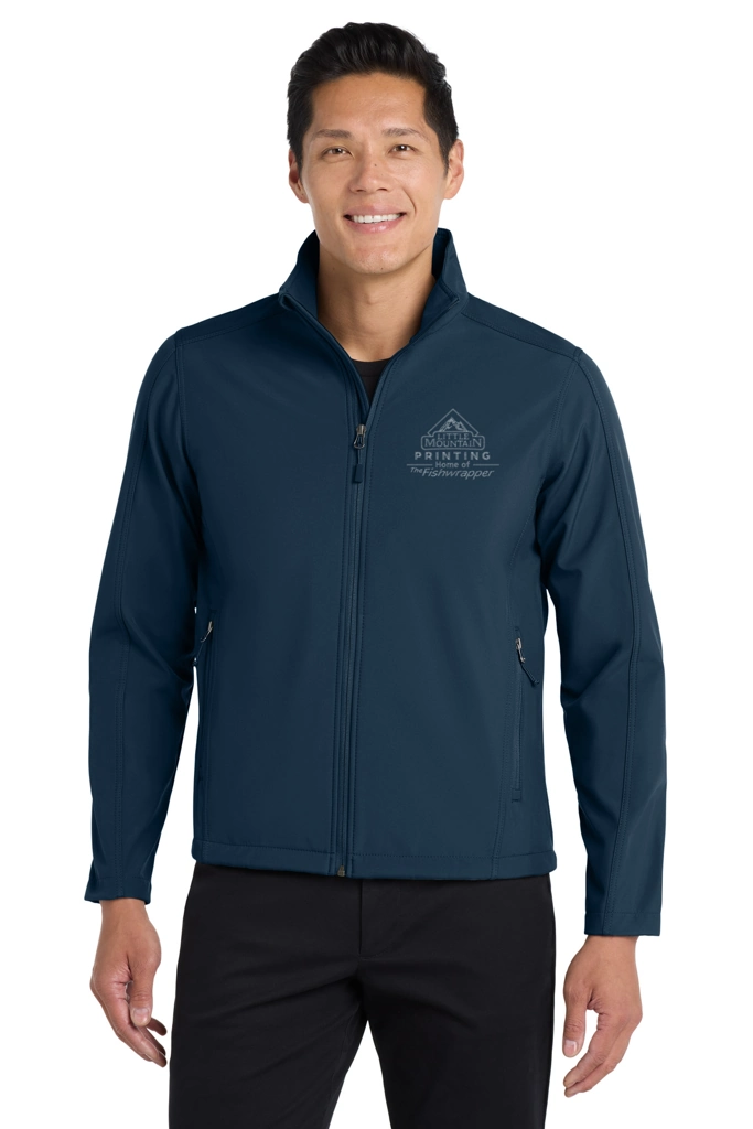 Variant Image for TLJ317 - Port Authority® Tall Core Soft Shell Jacket - LMP - 1 Color - Tone on Tone - Website Little Mountain Printing