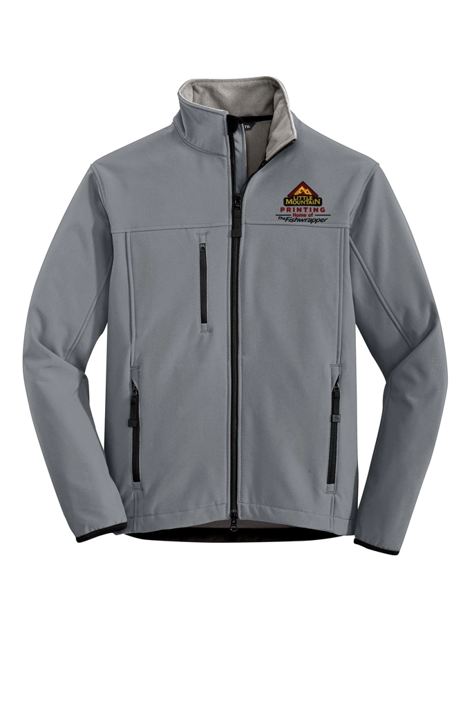 Variant Image for TLJ790 - Port Authority® Tall Glacier® Soft Shell Jacket - LMP - 3-Color Black - Website Little Mountain Printing