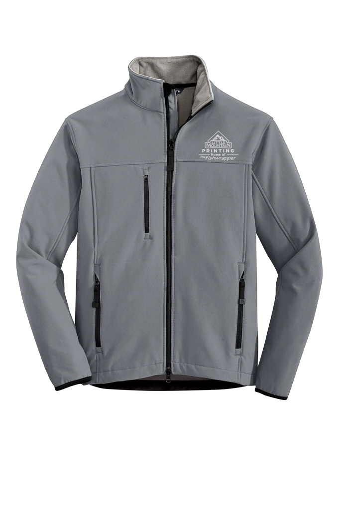 Variant Image for TLJ790 - Port Authority® Tall Glacier® Soft Shell Jacket - LMP - 1 Color - White - Website Little Mountain Printing