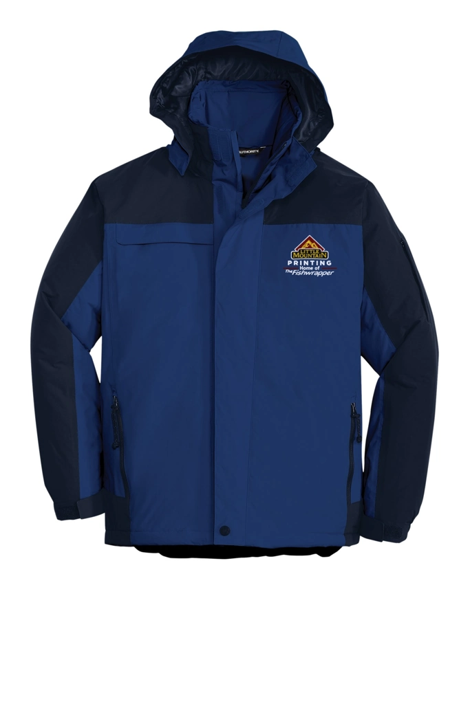 Variant Image for TLJ792 - Port Authority® Tall Nootka Jacket - LMP - 3-Color White - Website Little Mountain Printing
