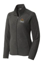 Variant Image for L235 - Port Authority® Women's Heather Microfleece Full-Zip Jacket - LMP - 3-Color White - Website Little Mountain Printing