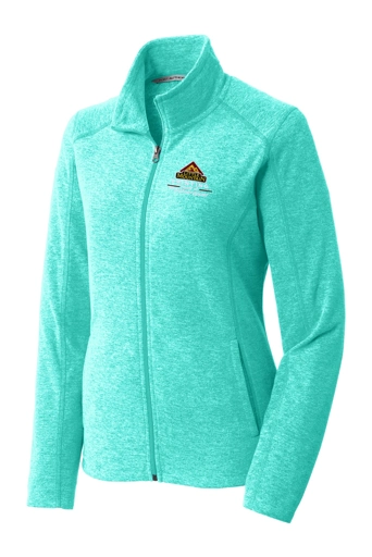 Variant Image for L235 - Port Authority® Women's Heather Microfleece Full-Zip Jacket - LMP - 3-Color White - Website Little Mountain Printing