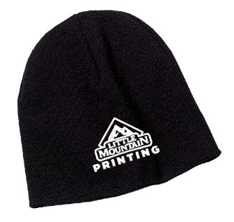 Variant Image for CP91 - Port & Co™ Beanie Cap - LMP Only - 3 Color White - Website Little Mountain Printing