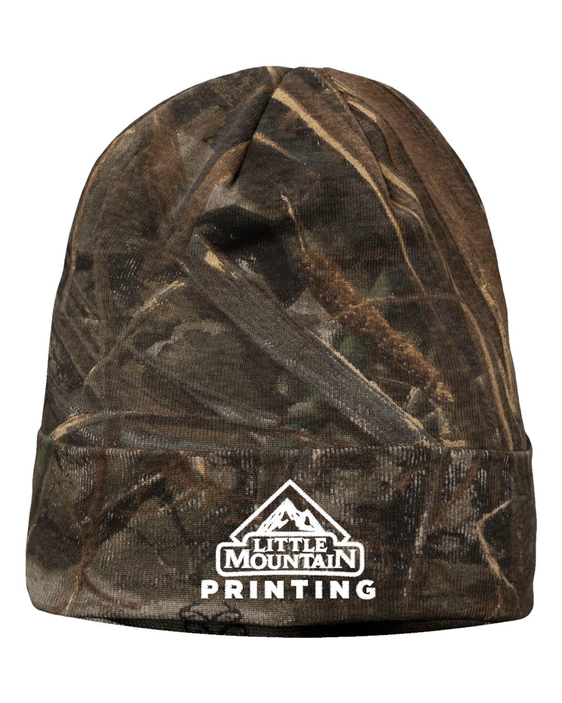 Variant Image for LCB12 - Kati 12" Licensed Camo Cuffed Beanie - LMP Only - 3 Color White - Website Little Mountain Printing