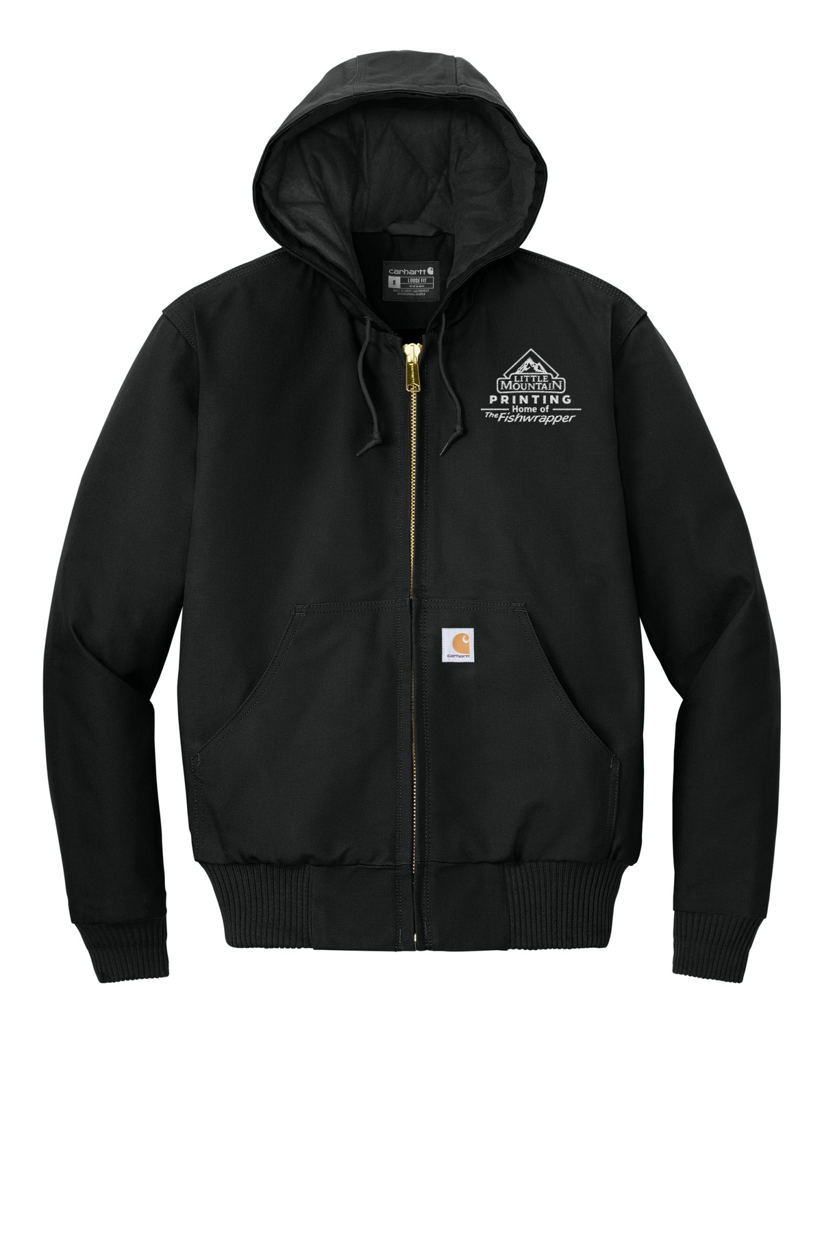 Variant Image for CTT106677 - Carhartt® Tall Quilted-Flannel-Lined Duck Active Jac - LMP - 1 Color - White - Website Little Mountain Printing