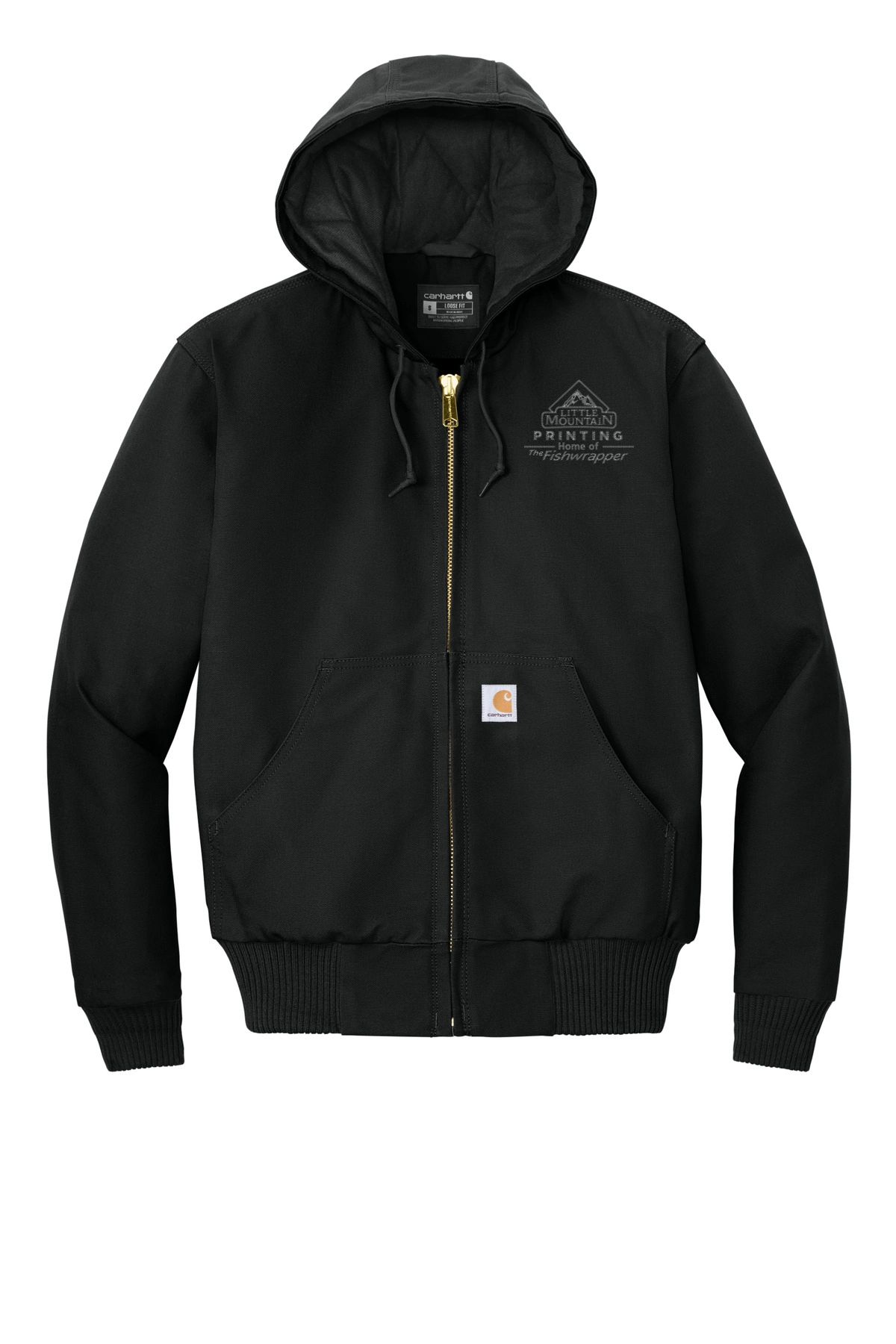 Variant Image for CTT106677 - Carhartt® Tall Quilted-Flannel-Lined Duck Active Jac - LMP - 1 Color - Tone on Tone - Website Little Mountain Printing