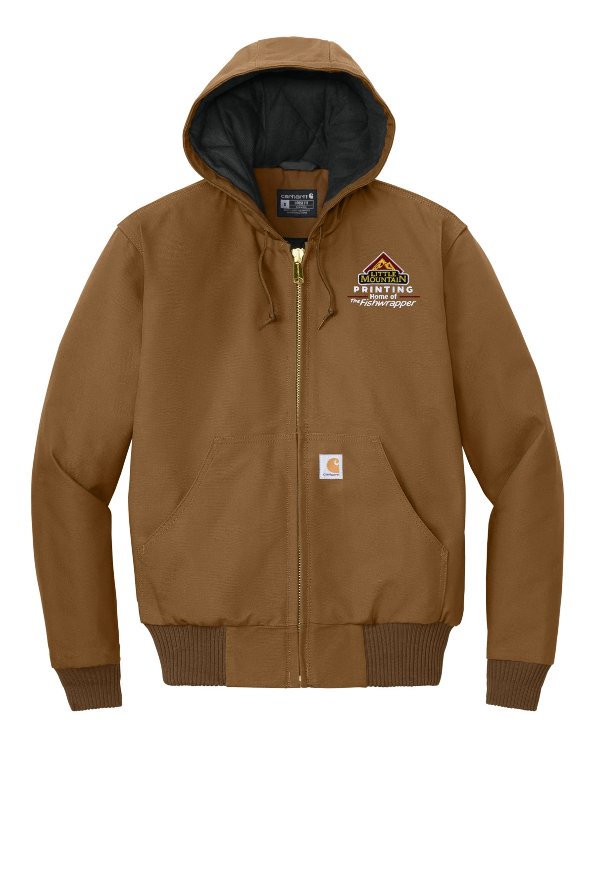 Variant Image for CTT106677 - Carhartt® Tall Quilted-Flannel-Lined Duck Active Jac - LMP - 3-Color White - Website Little Mountain Printing