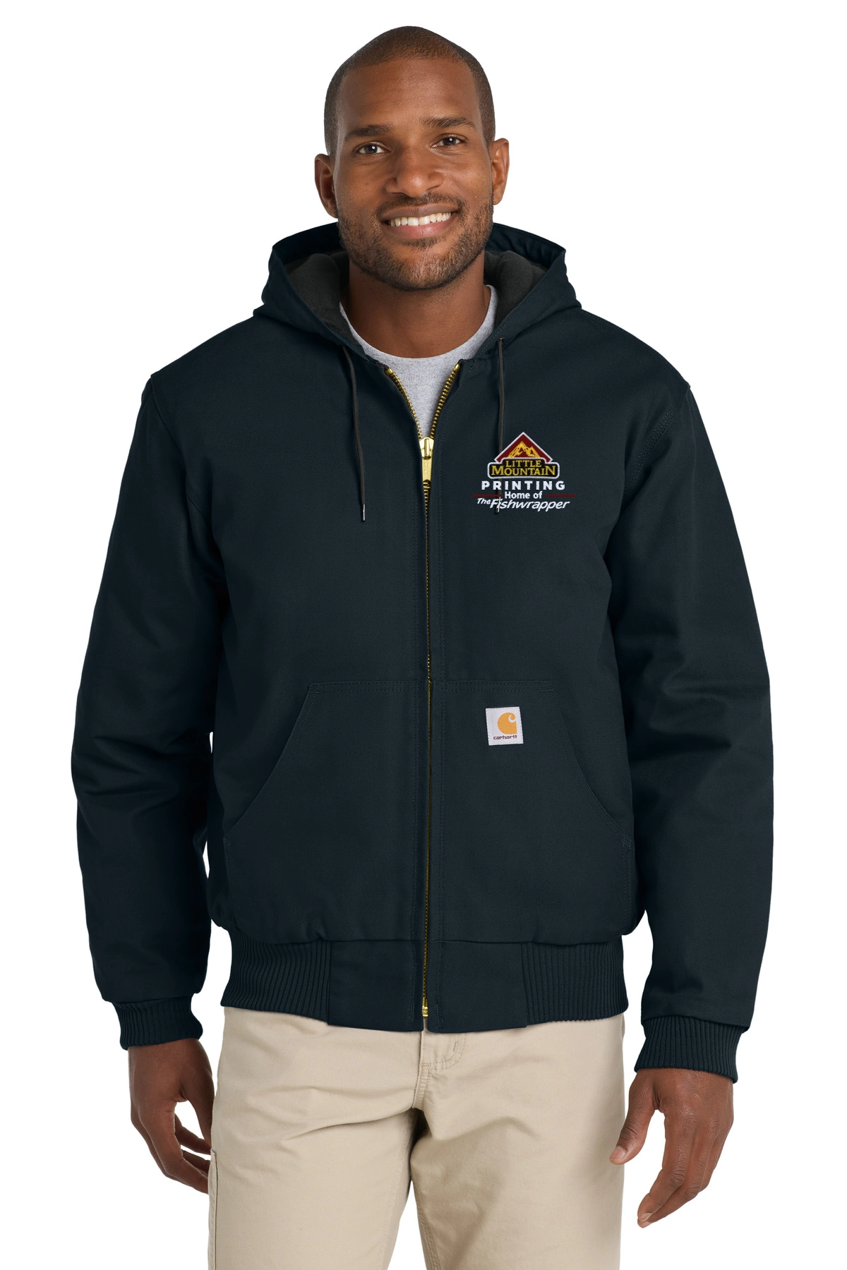 Variant Image for CT106677 - Carhartt® Quilted-Flannel-Lined Duck Active Jac - LMP - 3-Color White - Website Little Mountain Printing