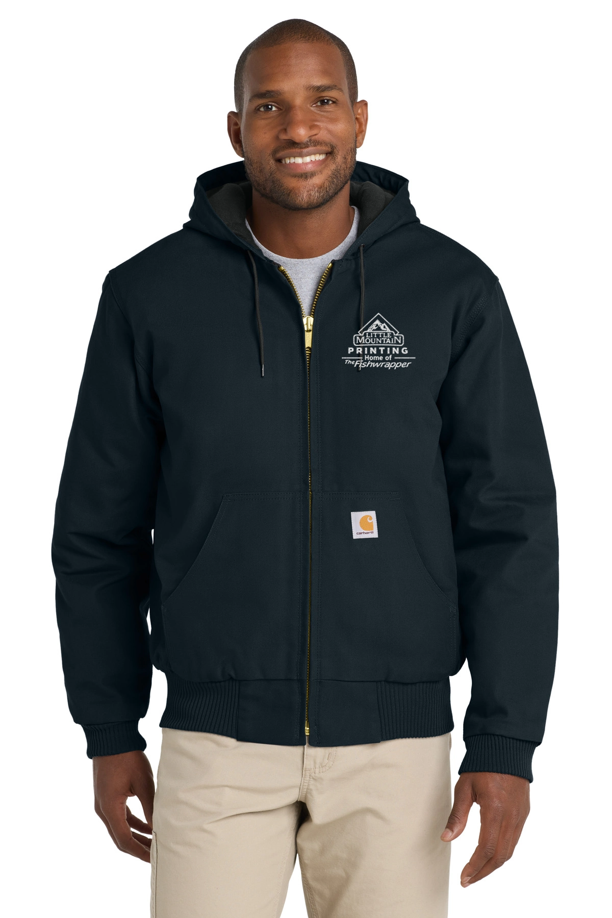 Variant Image for CT106677 - Carhartt® Quilted-Flannel-Lined Duck Active Jac - LMP - 1 Color - White - Website Little Mountain Printing