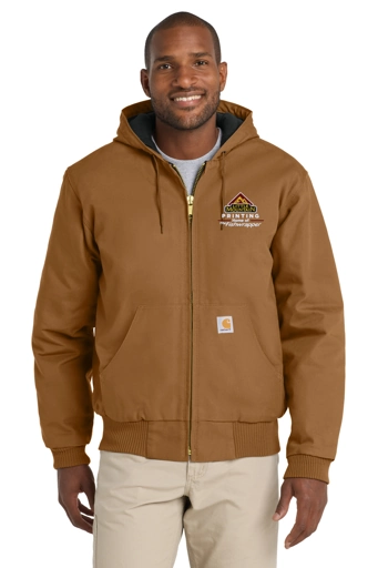 Variant Image for CT106677 - Carhartt® Quilted-Flannel-Lined Duck Active Jac - LMP - 3-Color White - Website Little Mountain Printing