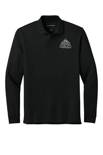 Variant Image for K200LS - Port Authority® Wearever Signature Pique Long Sleeve Polo - LMP - 1 Color - White - Website Little Mountain Printing