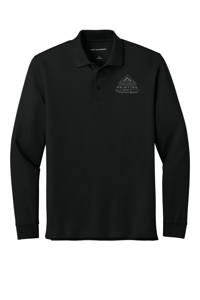 Variant Image for K200LS - Port Authority® Wearever Signature Pique Long Sleeve Polo - LMP - 1 Color - Tone on Tone - Website Little Mountain Printing