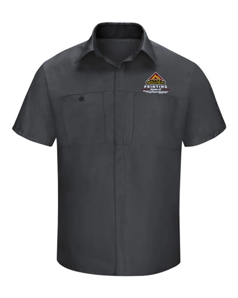 Variant Image for SY42 - Red Kap Men's Performance Plus Short Sleeve Shirt with Oilblok Technology - LMP - 3-Color White - Website Little Mountain Printing