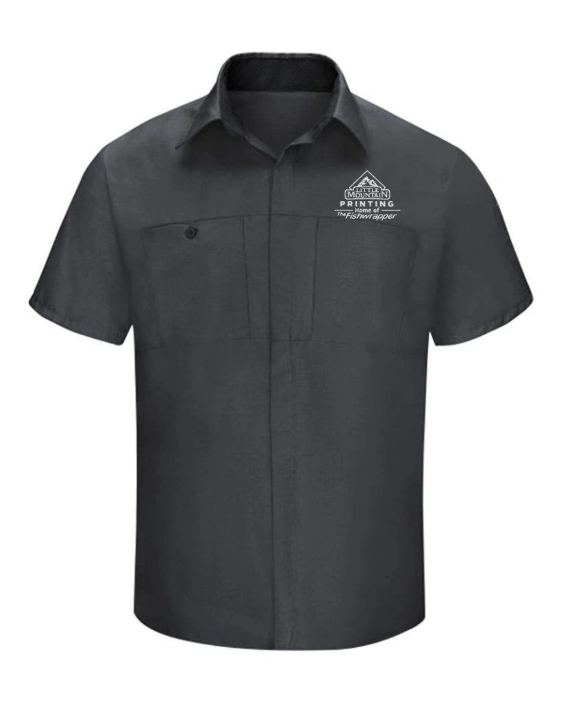 Variant Image for SY42 - Red Kap Men's Performance Plus Short Sleeve Shirt with Oilblok Technology - LMP - 1 Color - White - Website Little Mountain Printing