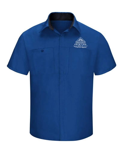 Variant Image for SY42 - Red Kap Men's Performance Plus Short Sleeve Shirt with Oilblok Technology - LMP - 1 Color - White - Website Little Mountain Printing