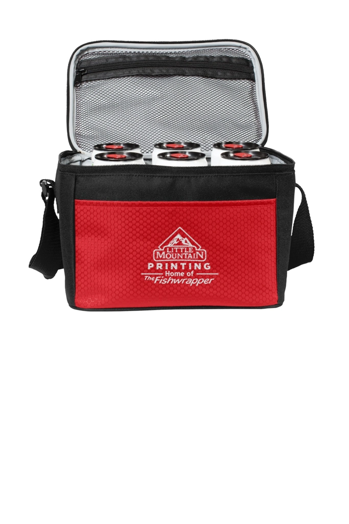 Variant Image for BG512 - Port Authority® 6-Can Cube Cooler - LMP - 1 Color - White - Website Little Mountain Printing