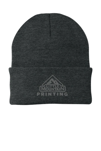 Variant Image for CP90 - Port & Co™ Knit Cap - LMP Only - Tone on Tone - Website Little Mountain Printing