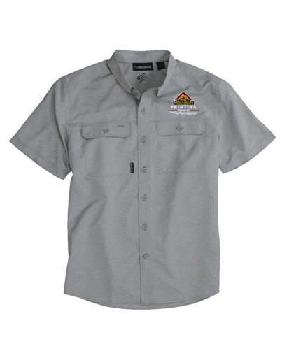 Variant Image for 4445 - DRI DUCK Men's Crossroad Woven Short Sleeve Shirt - LMP - 3-Color White - Website Little Mountain Printing