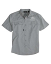 Variant Image for 4445 - DRI DUCK Men's Crossroad Woven Short Sleeve Shirt - LMP - 1 Color - White - Website Little Mountain Printing