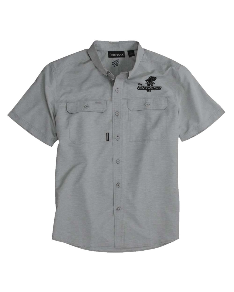 Variant Image for 4445 - DRI DUCK Men's Crossroad Woven Short Sleeve Shirt - FW - 1 Color Black - Website Little Mountain Printing
