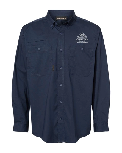 Variant Image for 4450 - DRI DUCK Men's Craftsman Woven Shirt - LMP - 1 Color - White - Website Little Mountain Printing