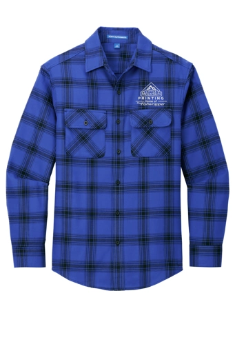 Variant Image for W668 - Port Authority® - Plaid Flannel Shirt - LMP - 1 Color - White - Website Little Mountain Printing