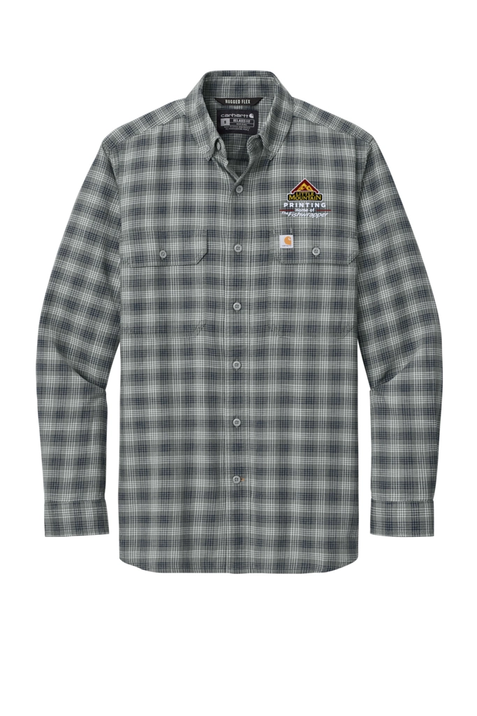 Variant Image for CT107109 - Carhartt® Rugged Flex® Plaid Long Sleeve Shirt - LMP - 3-Color White - Website Little Mountain Printing