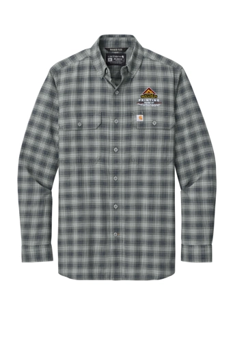 Variant Image for CT107109 - Carhartt® Rugged Flex® Plaid Long Sleeve Shirt - LMP - 3-Color White - Website Little Mountain Printing