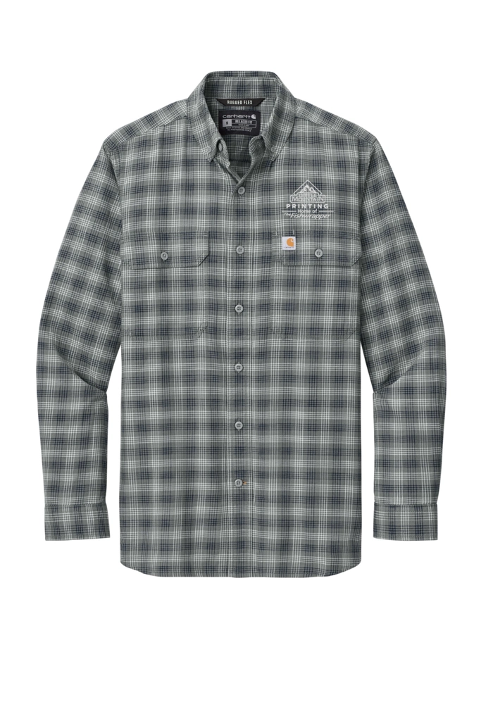 Variant Image for CT107109 - Carhartt® Rugged Flex® Plaid Long Sleeve Shirt - LMP - 1 Color - White - Website Little Mountain Printing