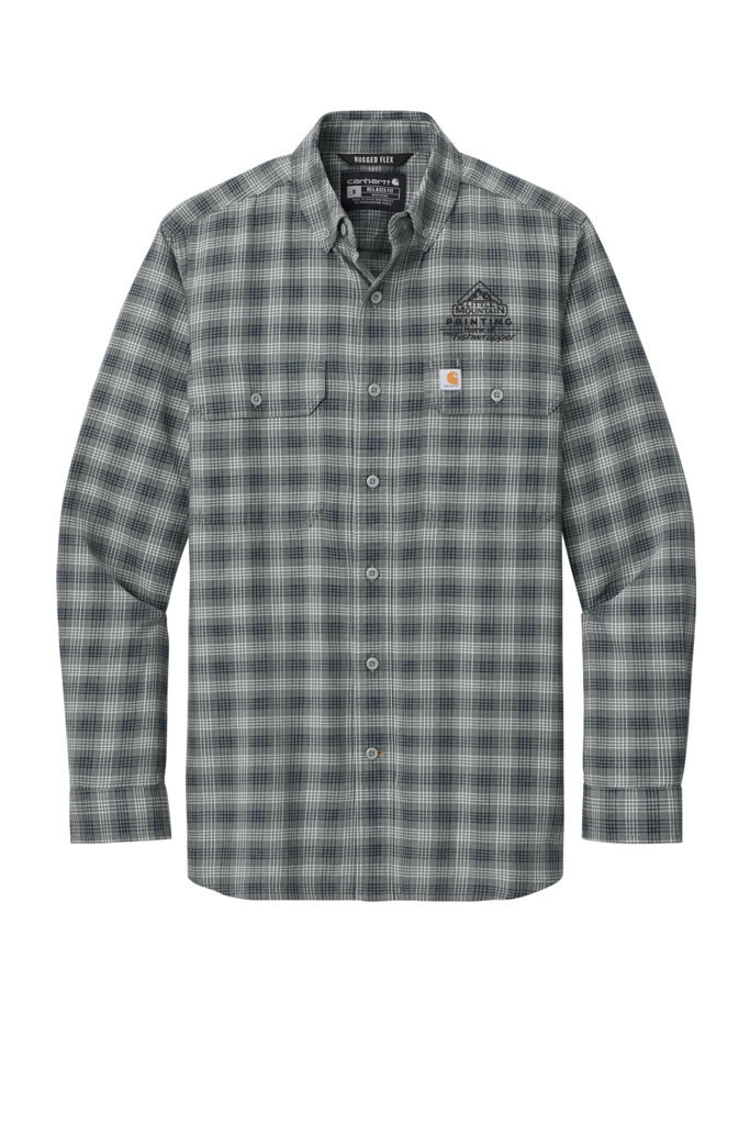 Variant Image for CT107109 - Carhartt® Rugged Flex® Plaid Long Sleeve Shirt - LMP - 1 Color - Black - Website Little Mountain Printing