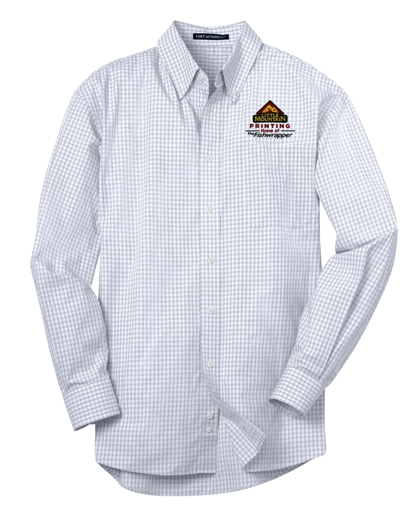 Variant Image for S639 - Port Authority® Plaid Pattern Easy Care Shirt - LMP - 3-Color Black - Website Little Mountain Printing