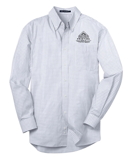 Variant Image for S639 - Port Authority® Plaid Pattern Easy Care Shirt - LMP - 1 Color - Black - Website Little Mountain Printing