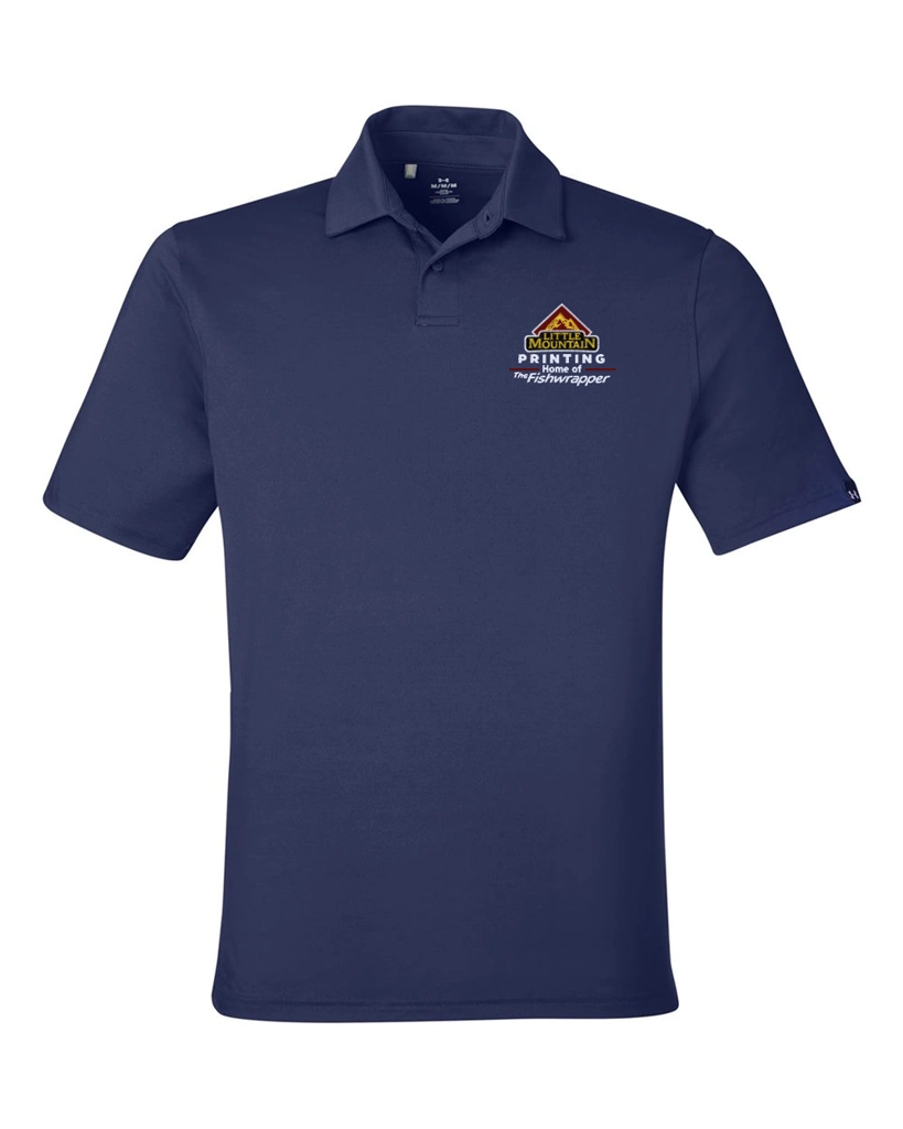 Variant Image for 1383255 - Under Armour Men's Recycled Polo - LMP - 3-Color White - Website Little Mountain Printing