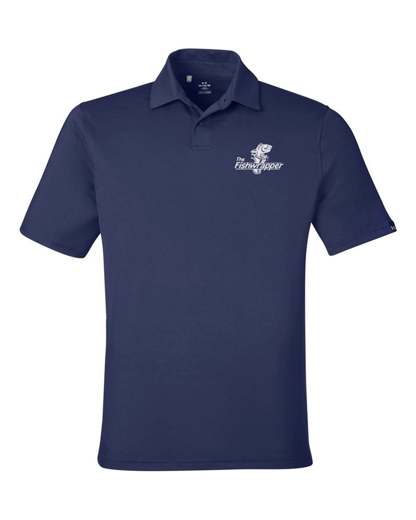 Variant Image for 1383255 - Under Armour Men's Recycled Polo - FW - 1 Color White - Website Little Mountain Printing