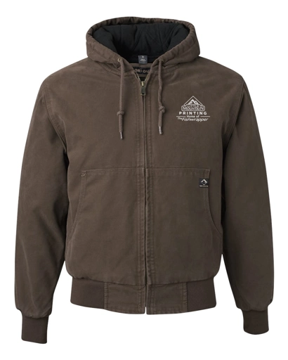 Variant Image for 5020 - DRI DUCK Men's Cheyenne Boulder Cloth™ Hooded Jacket with Tricot Quilt Lining - LMP - 1 Color - White - Website Little Mountain Printing
