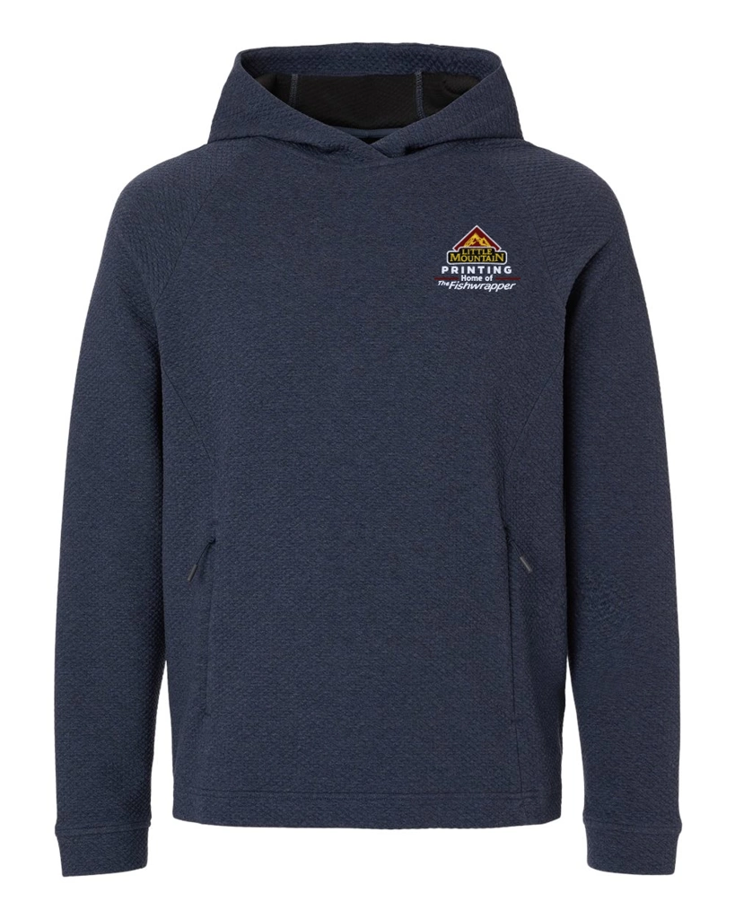 Variant Image for NE729 - North End Men's Spirit Textured Hooded Pullover - LMP - 3-Color White - Website Little Mountain Printing