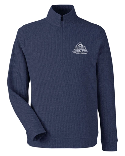 Variant Image for NE725 - North End Men's Spirit Textured Quarter-Zip Pullover  - LMP - 1 Color - White - Website Little Mountain Printing