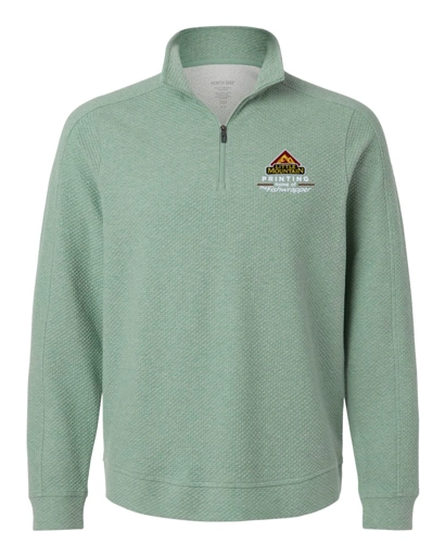 Variant Image for NE725 - North End Men's Spirit Textured Quarter-Zip Pullover  - LMP - 3-Color White - Website Little Mountain Printing