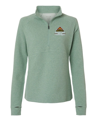 Variant Image for NE725W - North End Women's Spirit Textured Quarter-Zip Pullover - LMP - 3-Color White - Website Little Mountain Printing