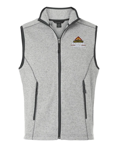 Variant Image for NE731 - North End Men's Jasper Jacquard Fleece Vest - LMP - 3-Color White - Website Little Mountain Printing