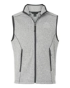 Variant Image for NE731 - North End Men's Jasper Jacquard Fleece Vest - LMP - 1 Color - White - Website Little Mountain Printing