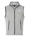 Variant Image for NE731 - North End Men's Jasper Jacquard Fleece Vest - FW - 1 Color White - Website Little Mountain Printing