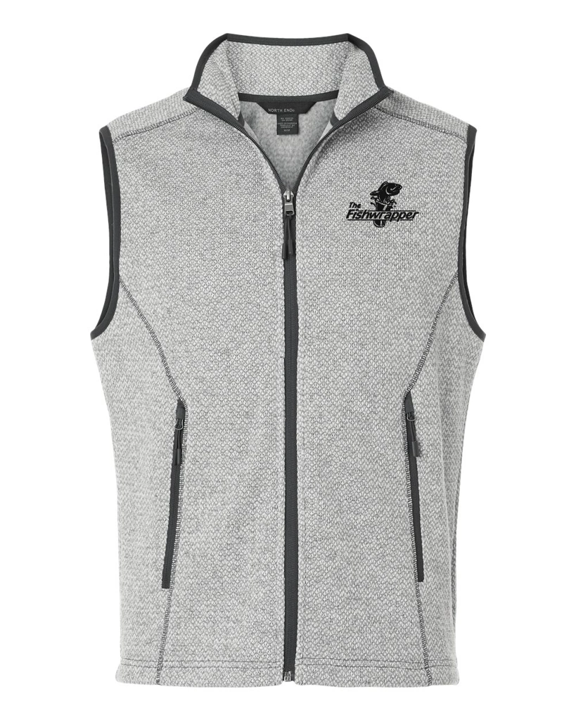 Variant Image for NE731 - North End Men's Jasper Jacquard Fleece Vest - FW - 1 Color Black - Website Little Mountain Printing